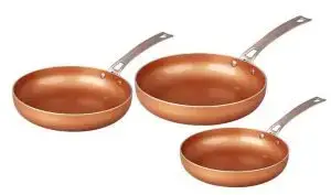 CONCORD 3 Piece Copper Ceramic Pan