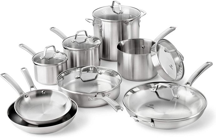 Calphalon Classic Pots And Pans Set (Stainless Steel)