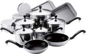 Farberware Classic Stainless Steel Cookware Pots and Pans Set