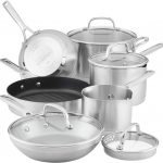 KitchenAid 3-Ply Base Brushed Stainless Steel Cookware Set