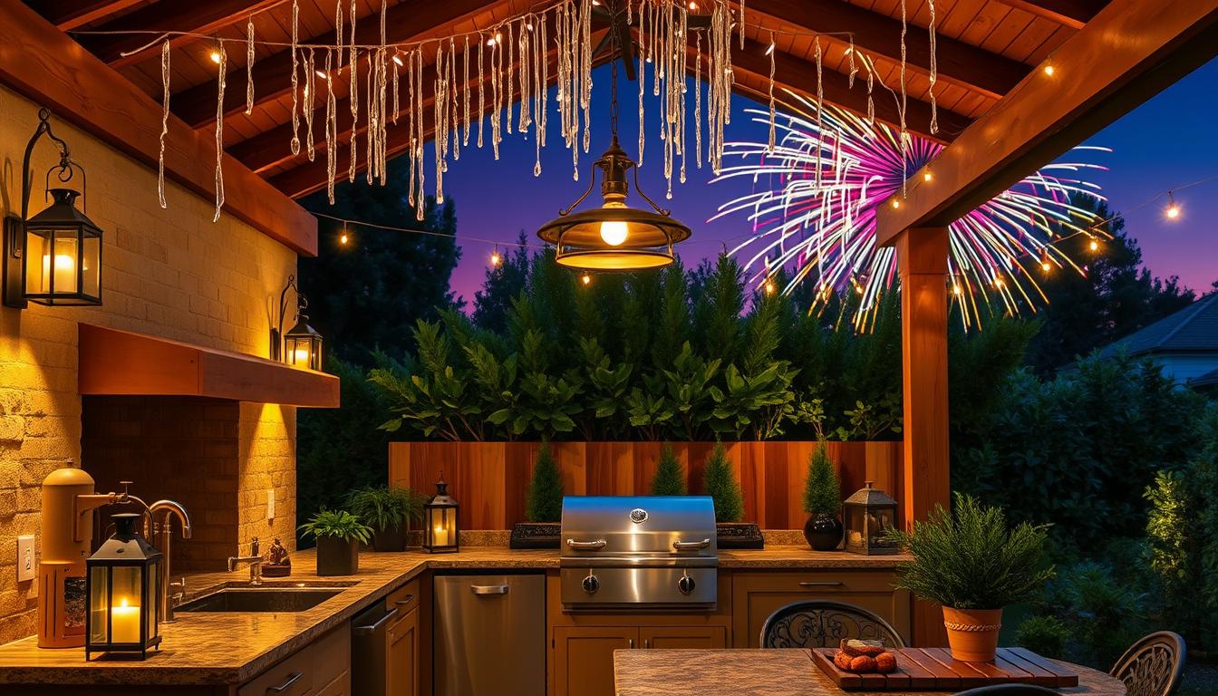 Read more about the article Outdoor Kitchen Lighting: Bright Ideas to Set the Mood
