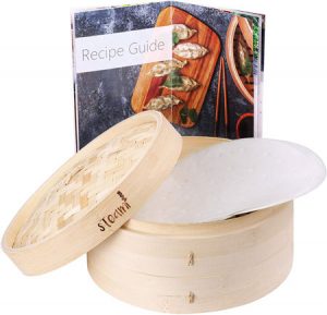 Steami - Bamboo Steamer (10 inch) with Liners 