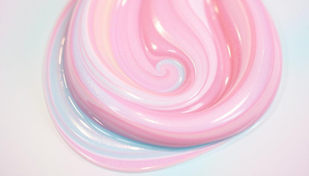 a colorful and vibrant edible slime, made with glistening marshmallows, gently swirling and shimmering, conveying the playful and delightful nature of this delectable treat. The slime moves with a mesmerizing fluidity, reflecting the light in captivating patterns, drawing the viewer in with its whimsical and appealing presentation. The background is a soft, pastel-hued gradient, allowing the slime to take center stage and showcase its enticing properties. The overall scene evokes a sense of wonder and excitement, perfectly capturing the introduction to the process of making this unique and enticing edible creation.